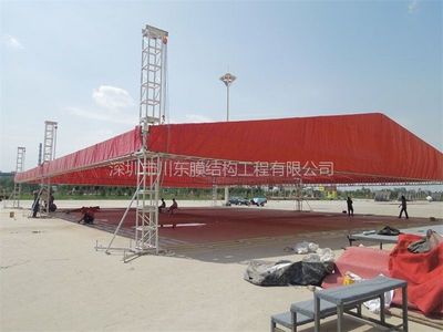 深圳舞臺篷布定制服務 小舞臺遮陽防水篷布設計安裝一體化解決方案